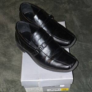 Black Leather Men's Loafers